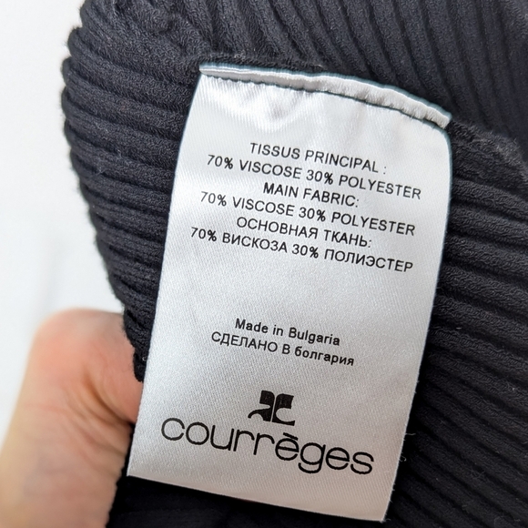 COURREGES Logo Sweater Black Large - Picture 10 of 11
